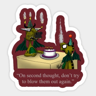 Funny Spectickles Dragon Birthday Humor Sticker